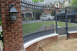 Metal and Brick Ornamental Residential Fence | America Fence
